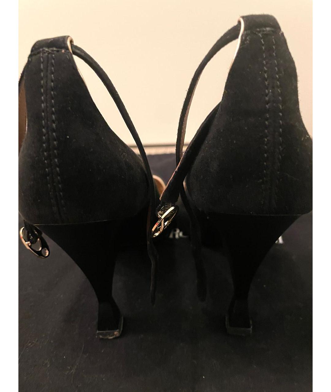 GIORGIO ARMANI Черные замшевые туфли, фото 4