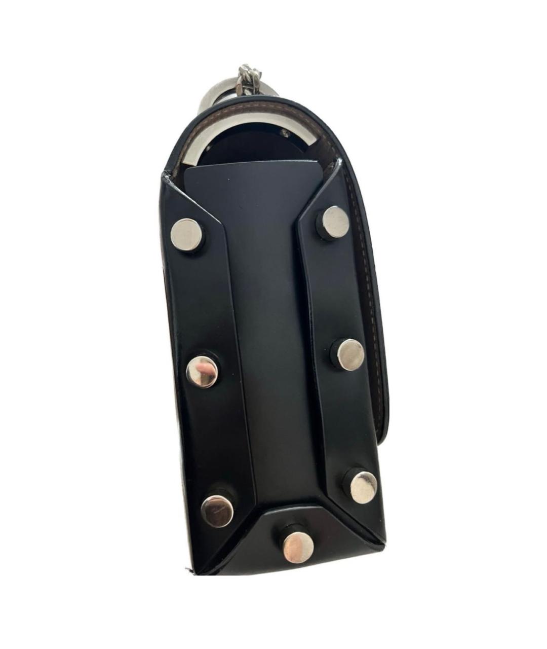 JIMMY CHOO Черная кожаная сумка через плечо, фото 3