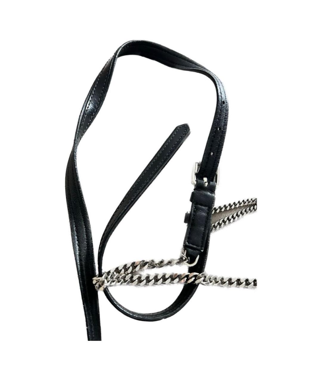 JIMMY CHOO Черная кожаная сумка через плечо, фото 6