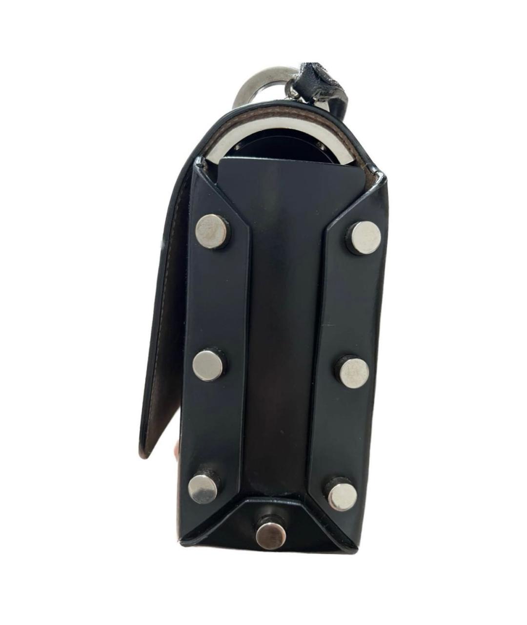 JIMMY CHOO Черная кожаная сумка через плечо, фото 8