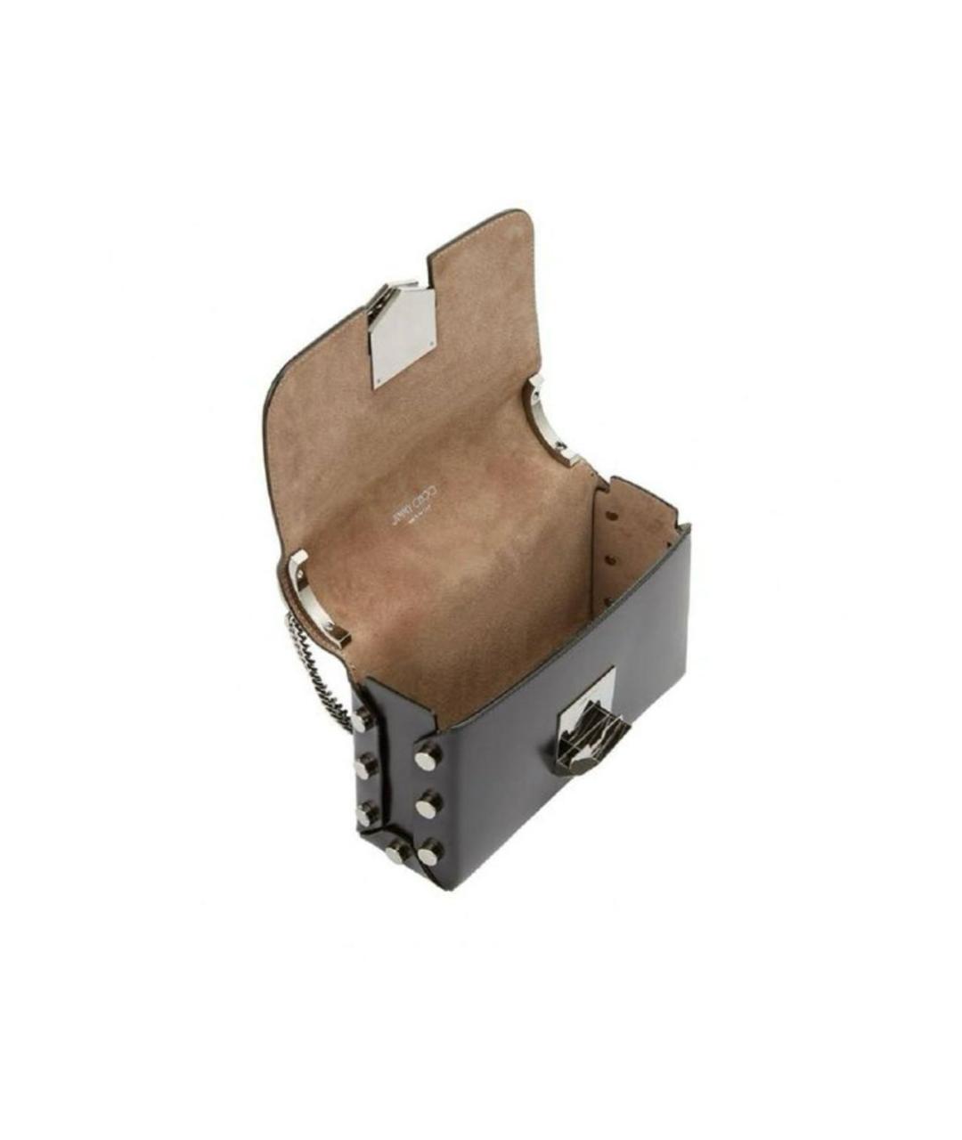 JIMMY CHOO Черная кожаная сумка через плечо, фото 2