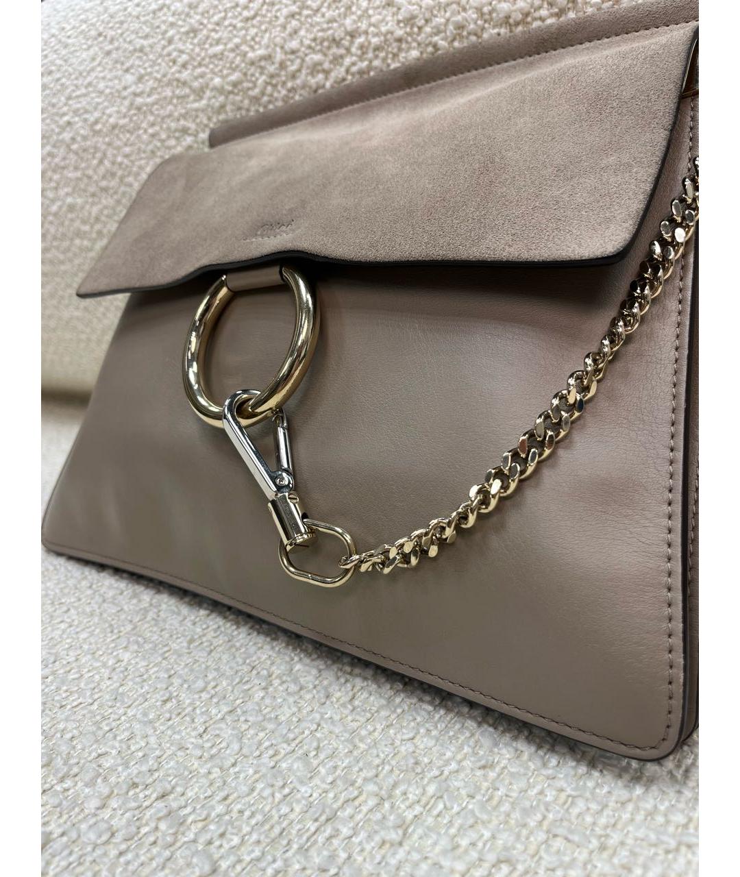 CHLOE Бежевая замшевая сумка через плечо, фото 5