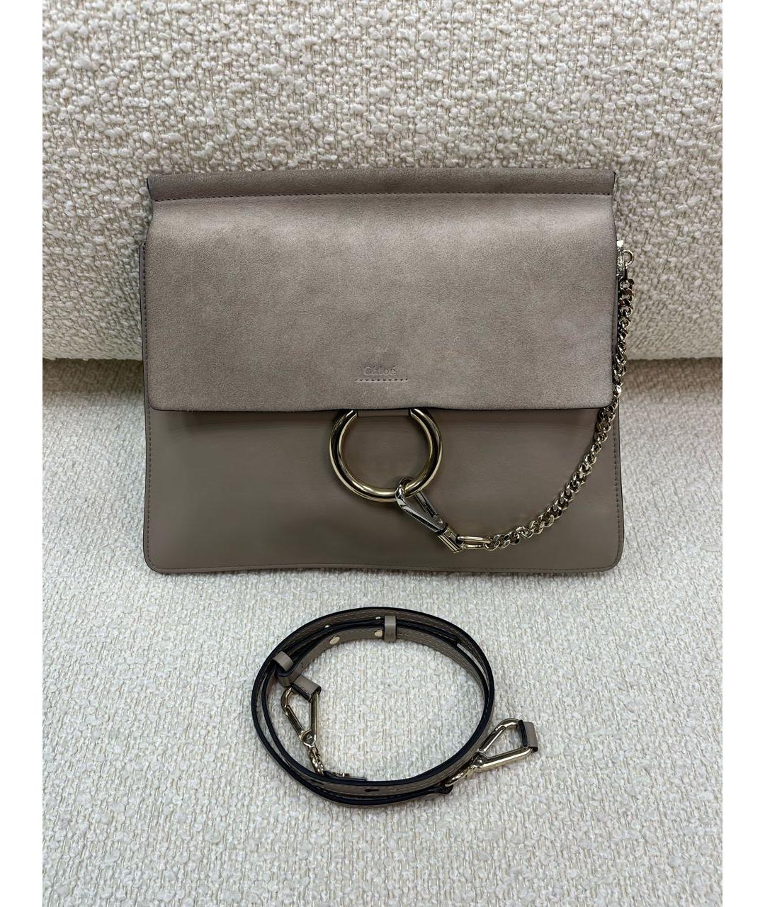 CHLOE Бежевая замшевая сумка через плечо, фото 7