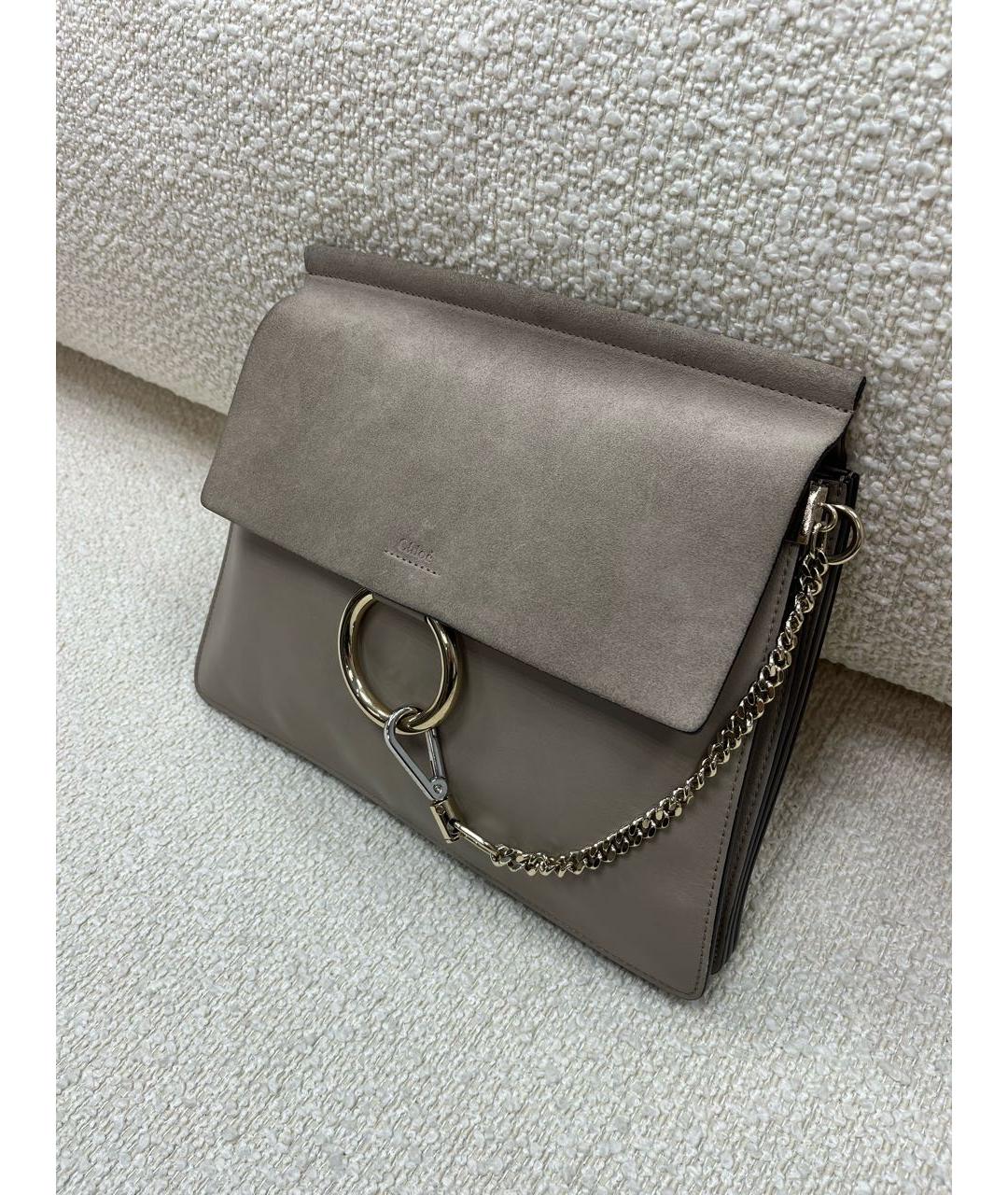 CHLOE Бежевая замшевая сумка через плечо, фото 6