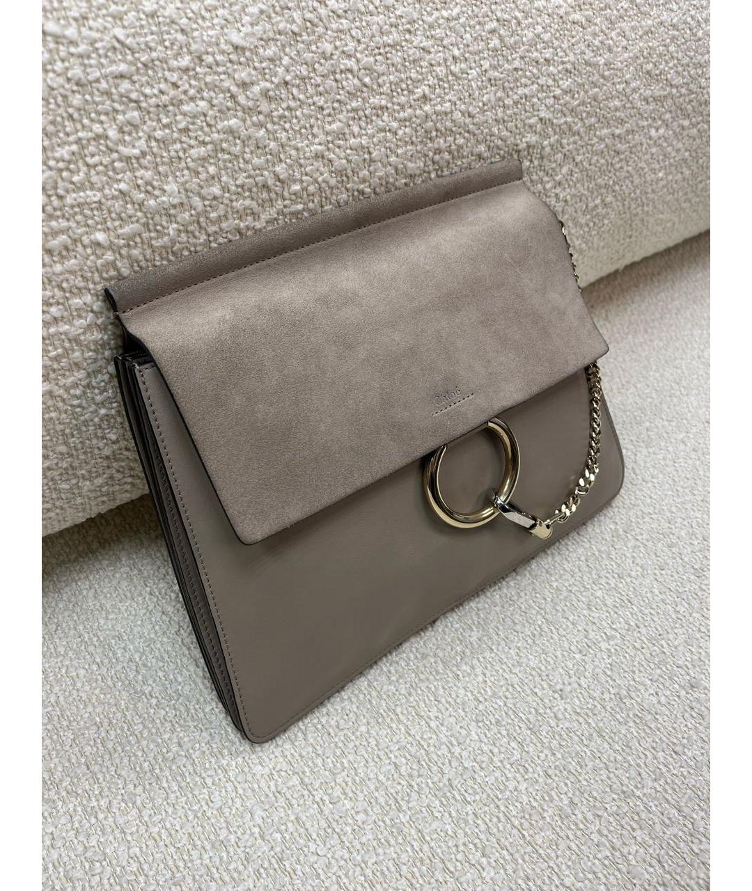 CHLOE Бежевая замшевая сумка через плечо, фото 2