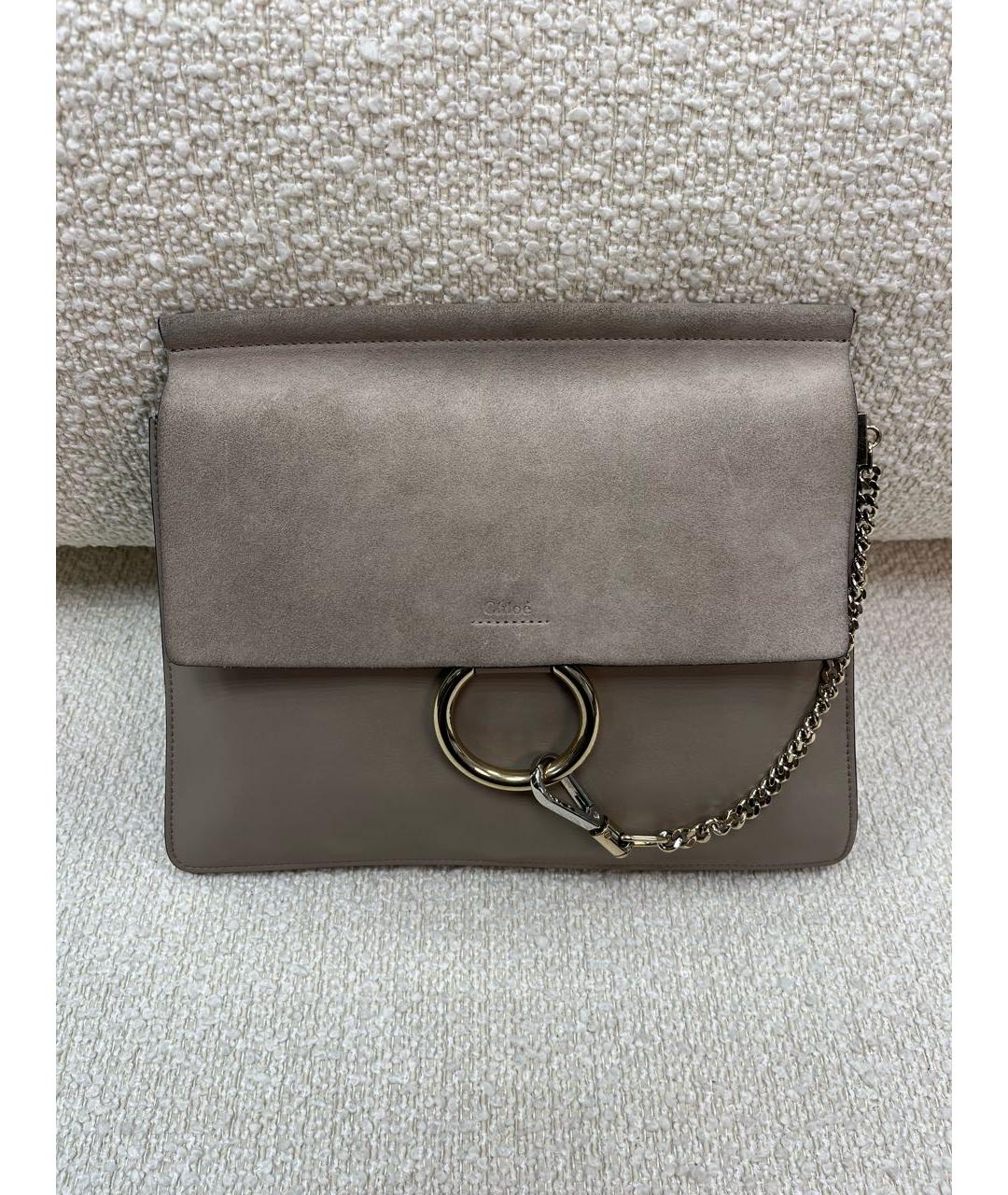 CHLOE Бежевая замшевая сумка через плечо, фото 8