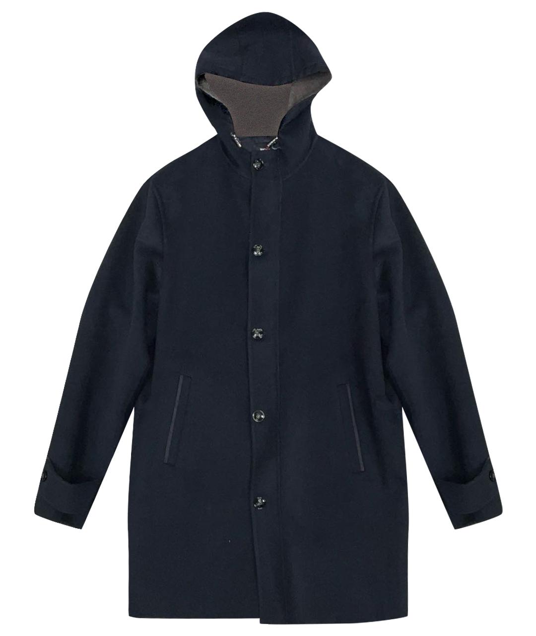 KITON Синее шерстяное пальто, фото 1