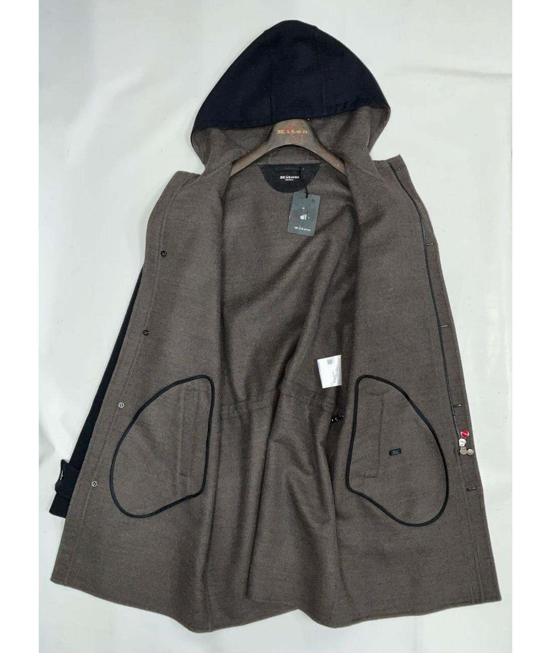 KITON Синее шерстяное пальто, фото 5