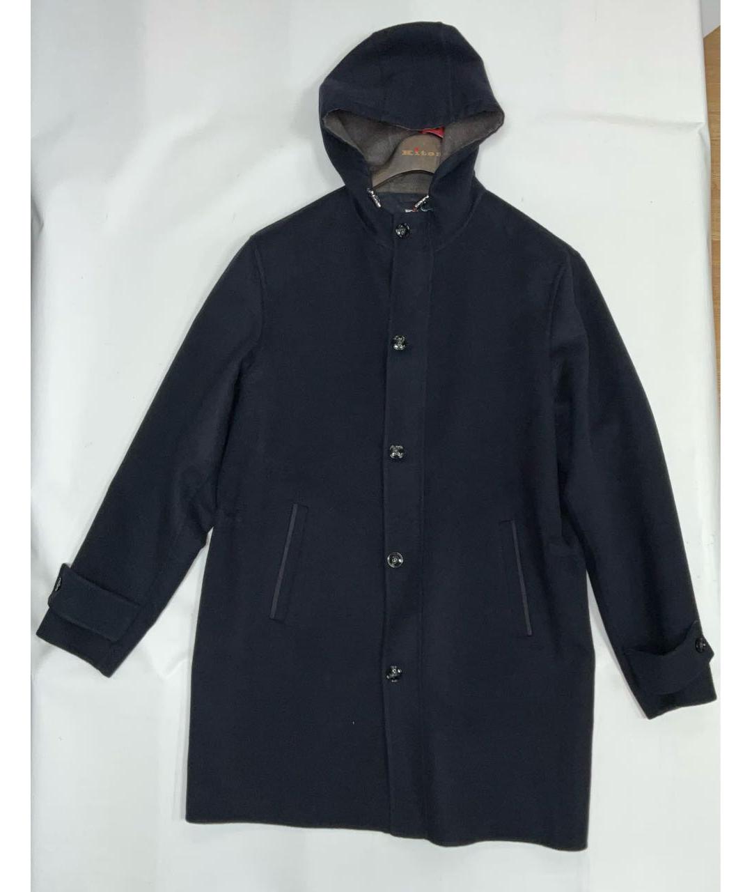 KITON Синее шерстяное пальто, фото 9