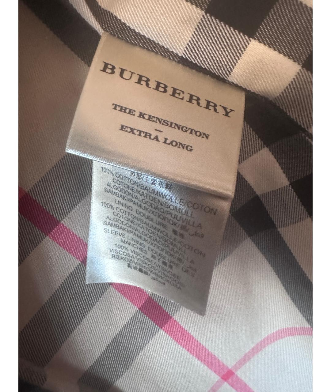 BURBERRY Бежевый хлопковый тренч/плащ, фото 4