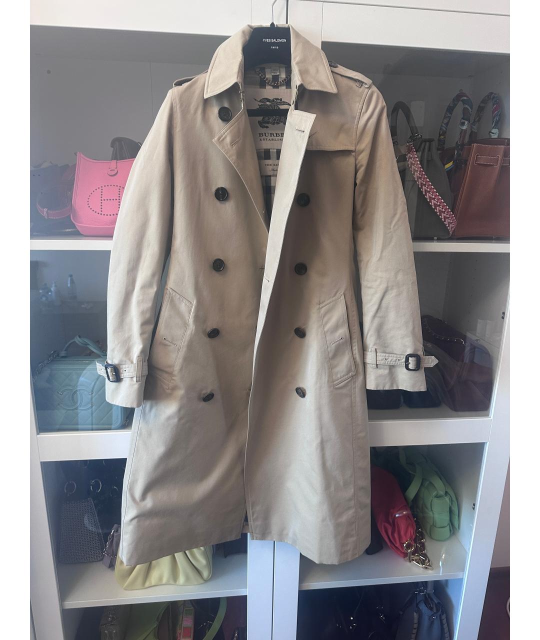 BURBERRY Бежевый хлопковый тренч/плащ, фото 7