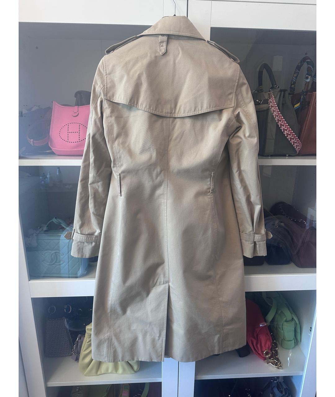 BURBERRY Бежевый хлопковый тренч/плащ, фото 2