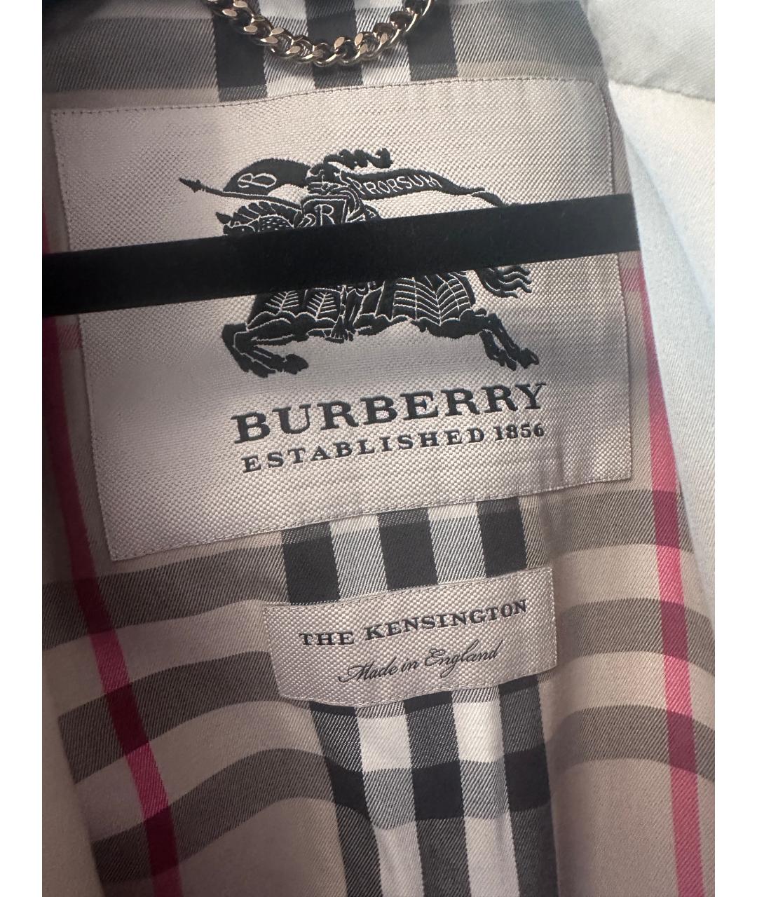 BURBERRY Бежевый хлопковый тренч/плащ, фото 3