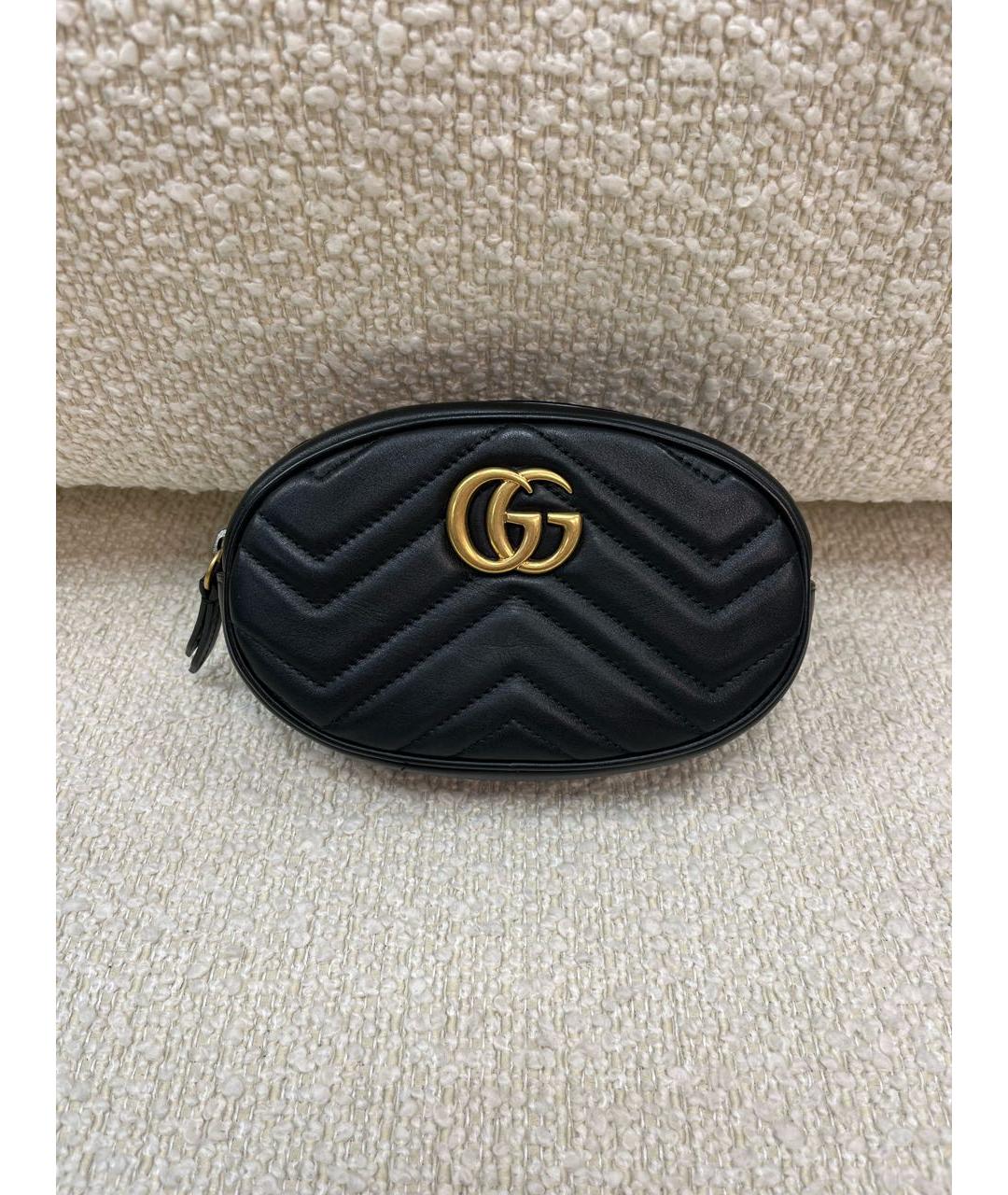 GUCCI Черная кожаная поясная сумка, фото 9