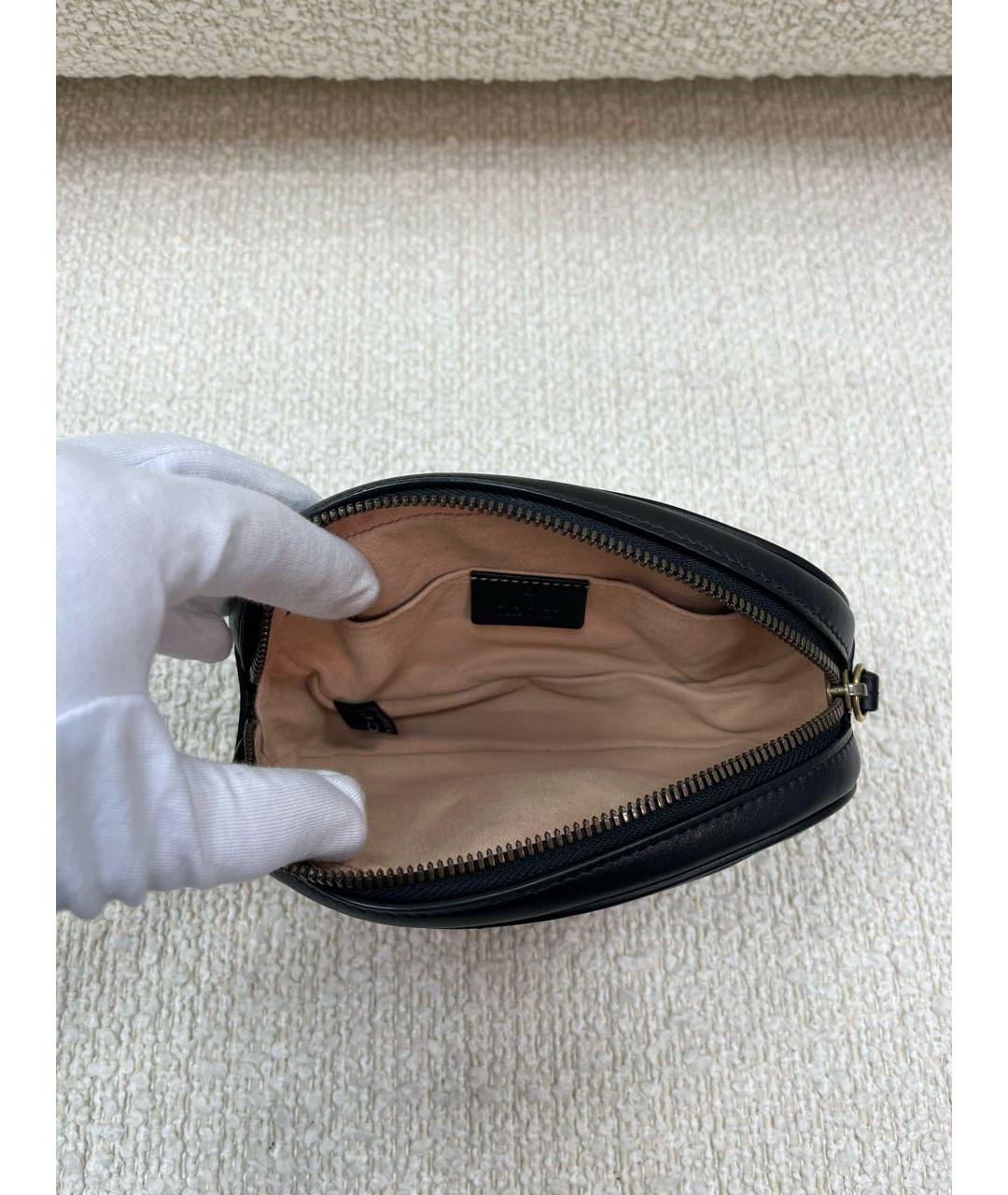 GUCCI Черная кожаная поясная сумка, фото 4