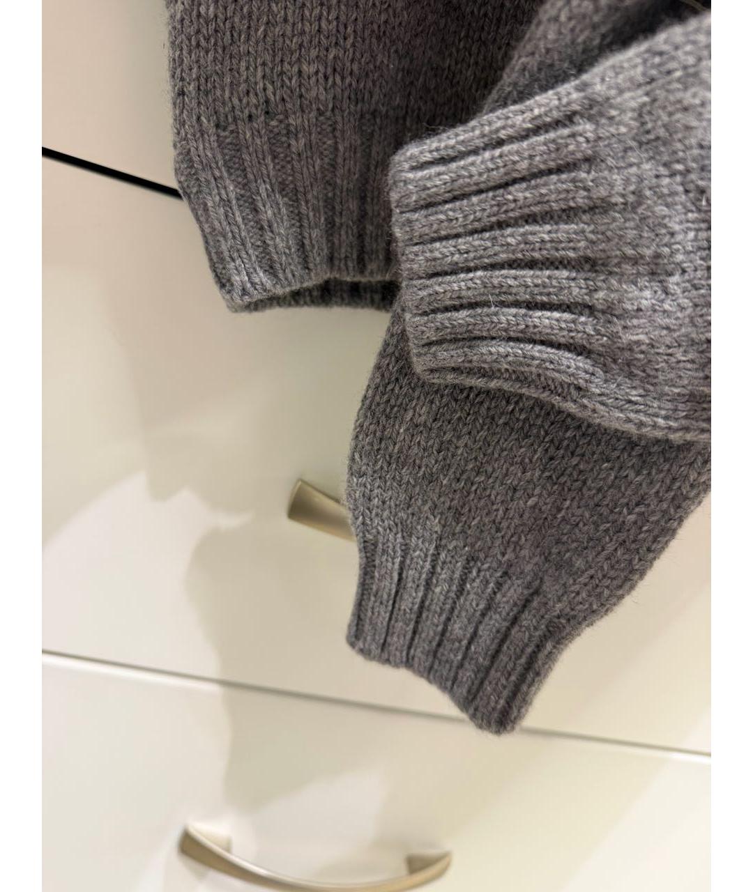 PRADA Серый шерстяной джемпер / свитер, фото 3