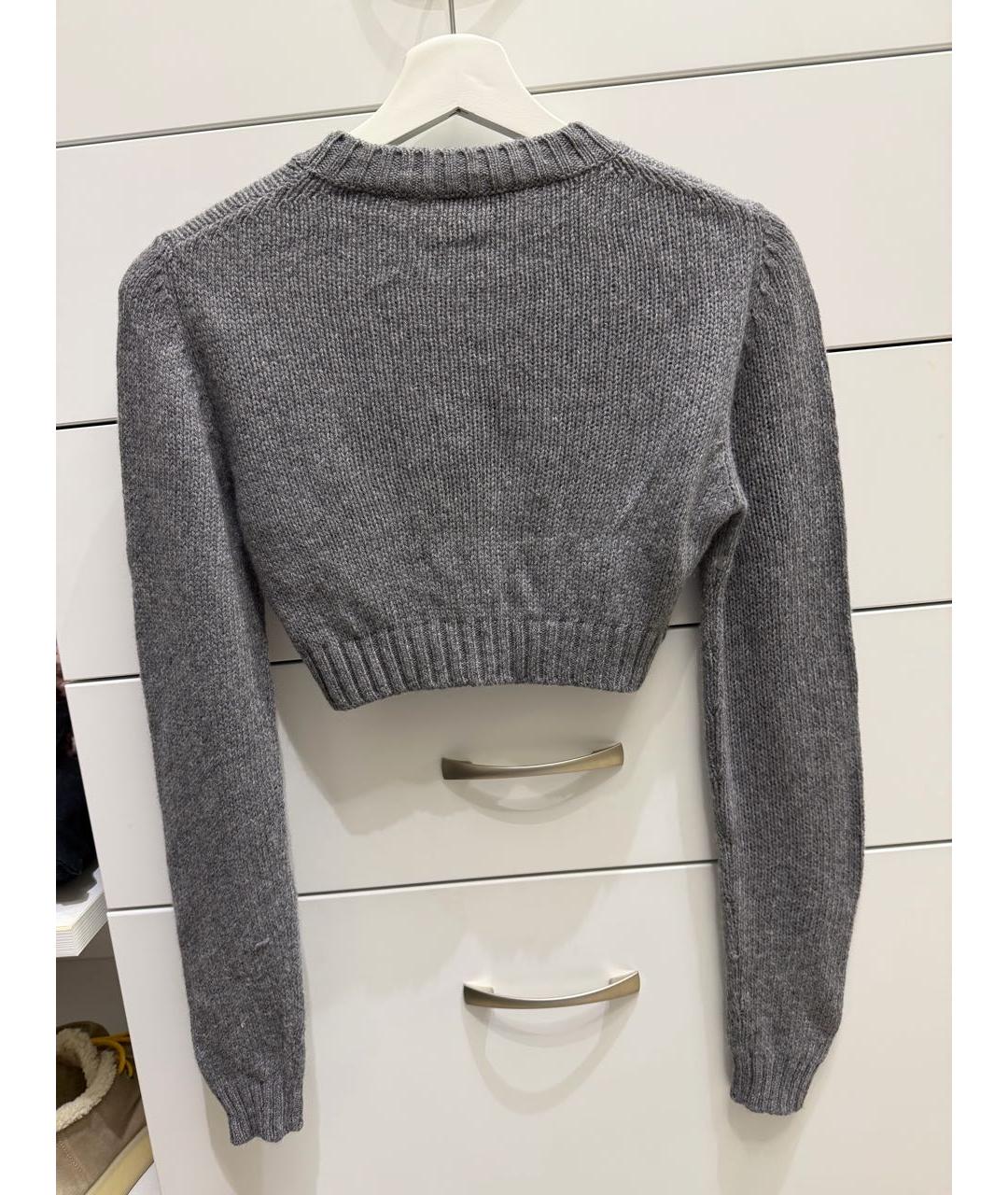 PRADA Серый шерстяной джемпер / свитер, фото 2