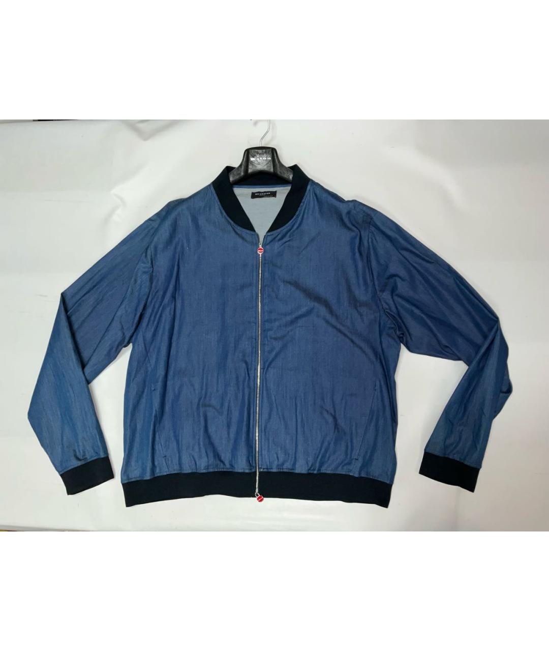 KITON Синяя хлопковая куртка, фото 9