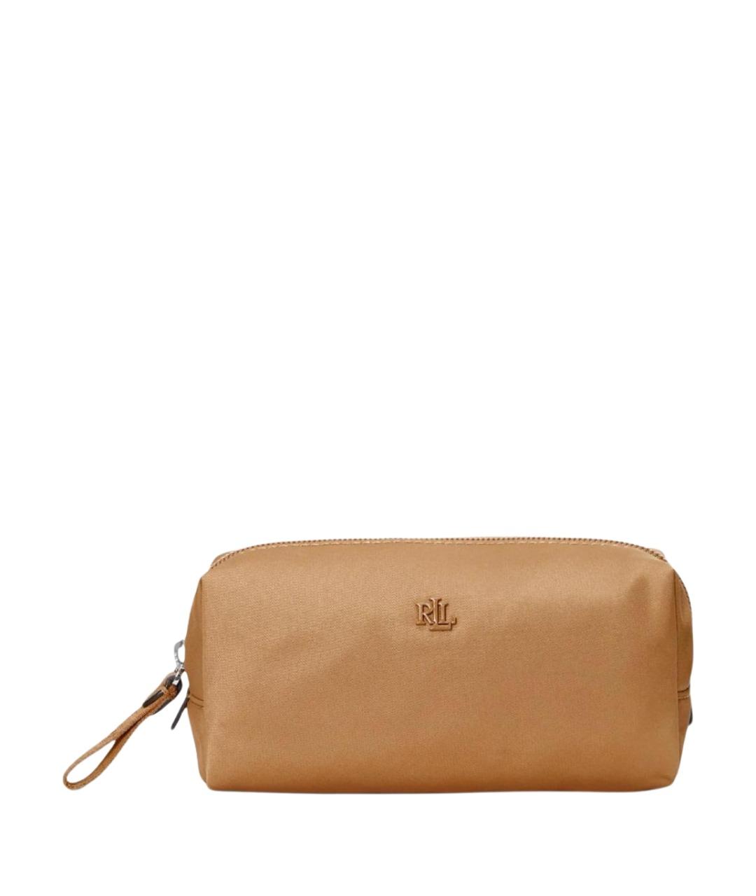 RALPH LAUREN Бежевая тканевая косметичка, фото 1