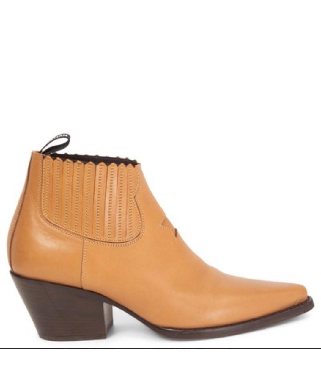 CHRISTIAN DIOR Коричневые кожаные ботильоны, фото 9