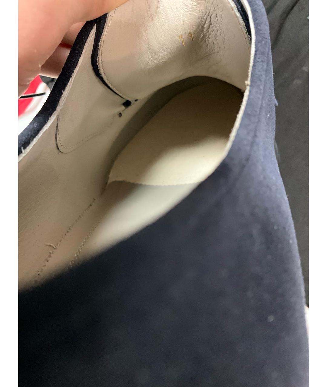 KITON Синие замшевые туфли, фото 3