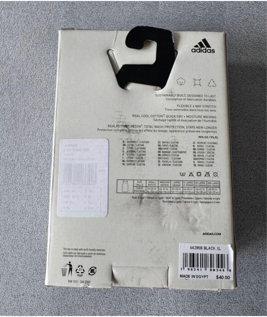 ADIDAS Черная хлопковая майка, фото 5