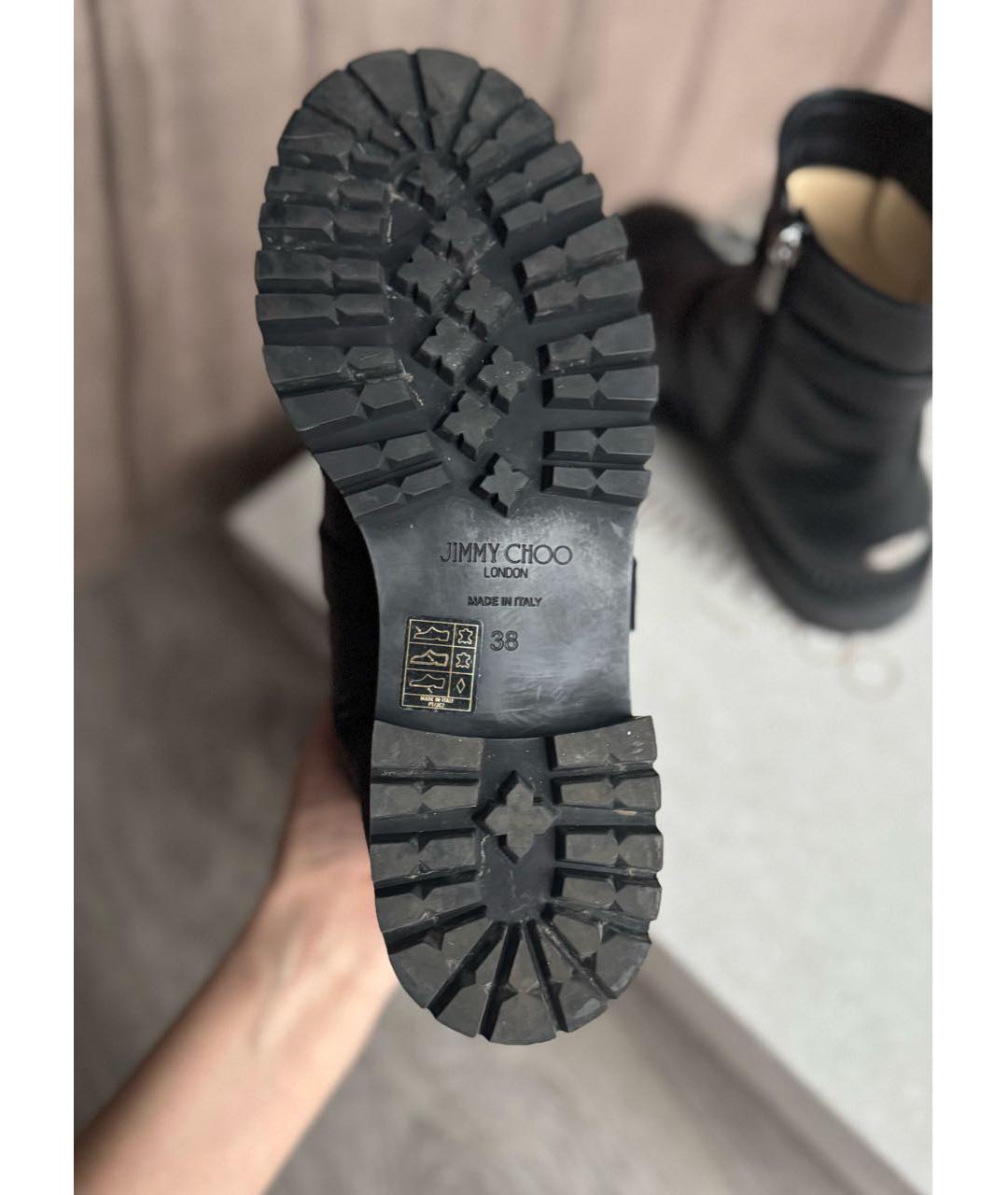 JIMMY CHOO Черные кожаные ботинки, фото 7