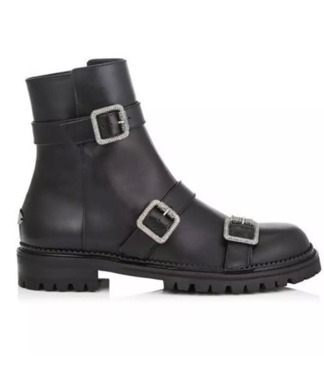 JIMMY CHOO Черные кожаные ботинки, фото 9