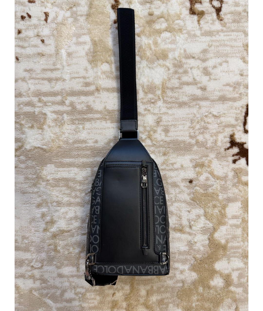 DOLCE&GABBANA Серая кожаная поясная сумка, фото 2