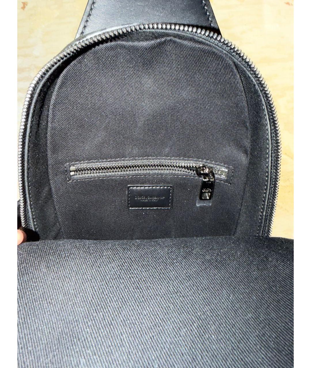 DOLCE&GABBANA Серая кожаная поясная сумка, фото 5