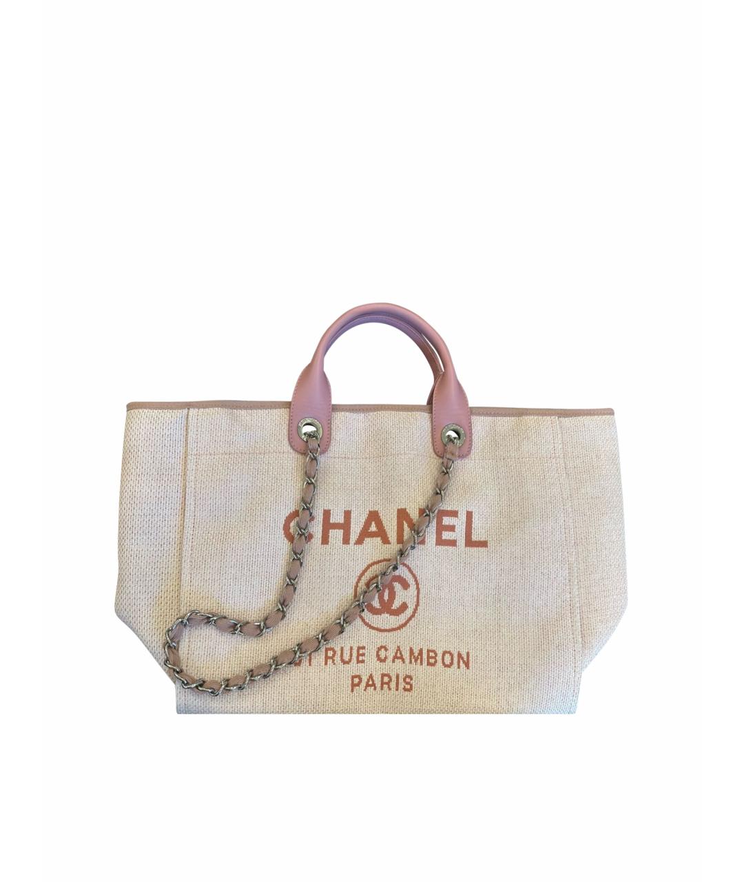 CHANEL Розовая тканевая сумка с короткими ручками, фото 1