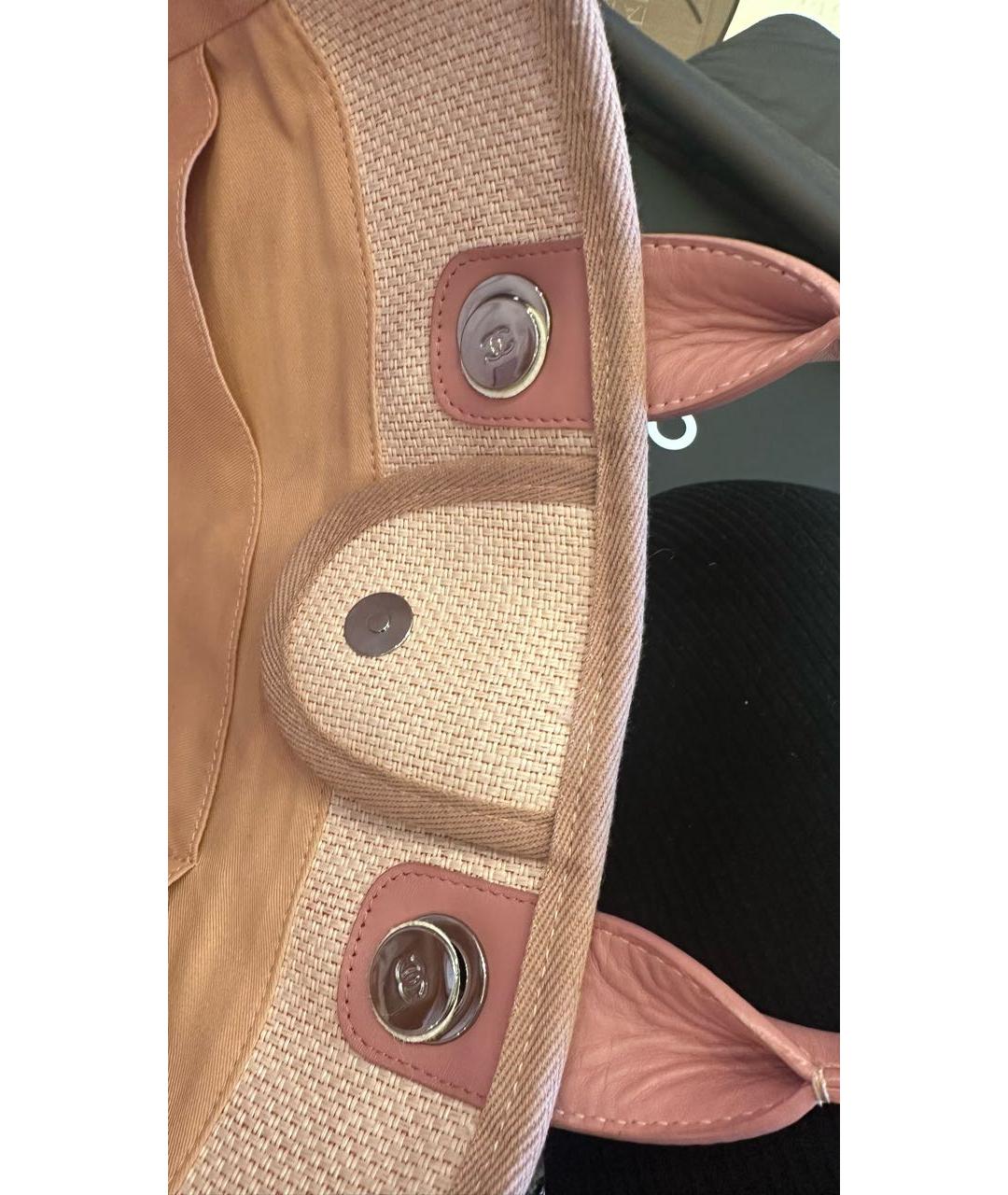 CHANEL Розовая тканевая сумка с короткими ручками, фото 2