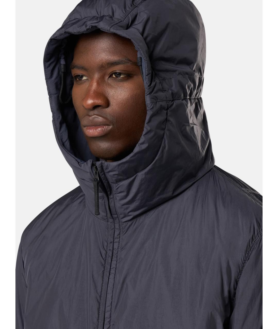 STONE ISLAND Темно-синяя синтетическая куртка, фото 4