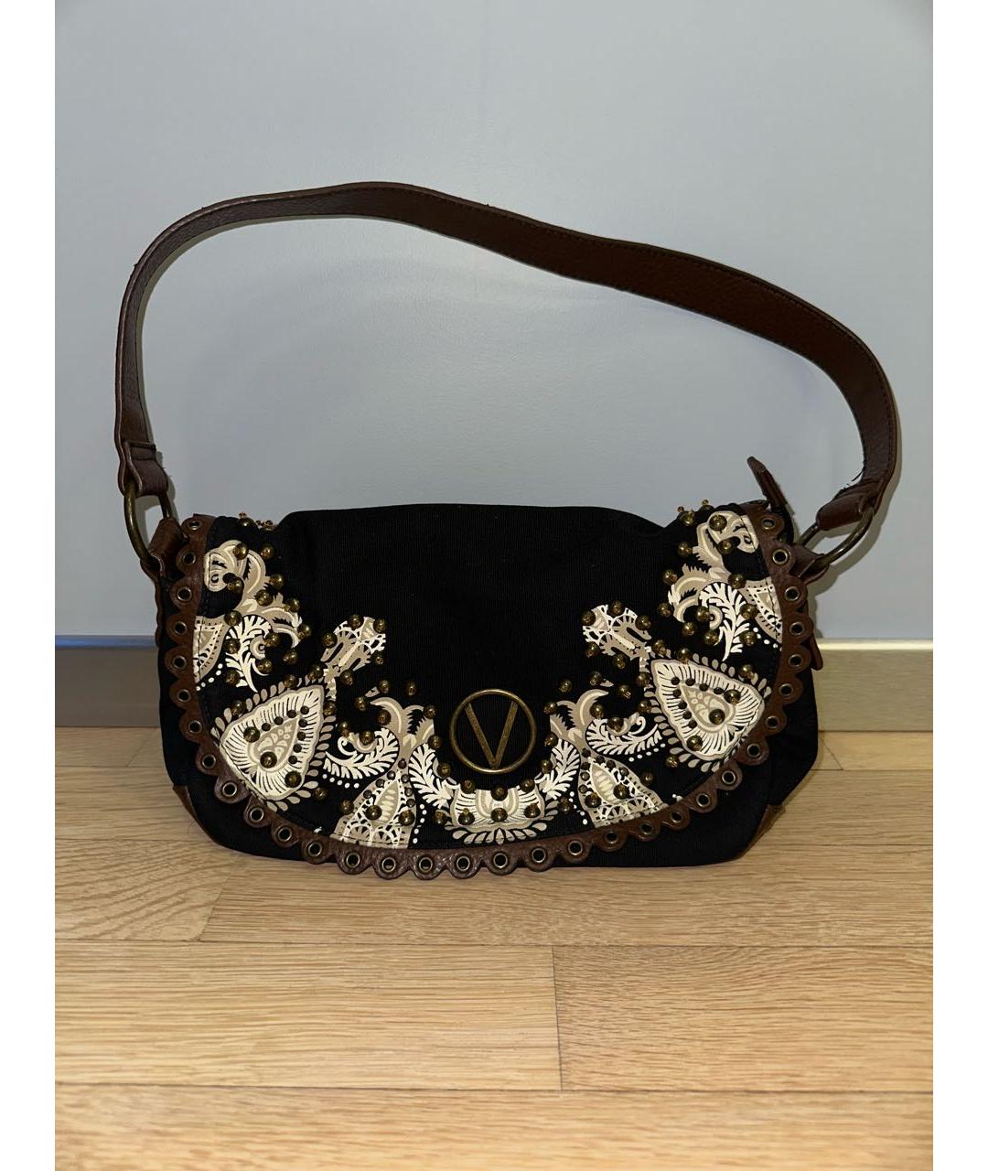 VALENTINO Черная деним сумка через плечо, фото 5