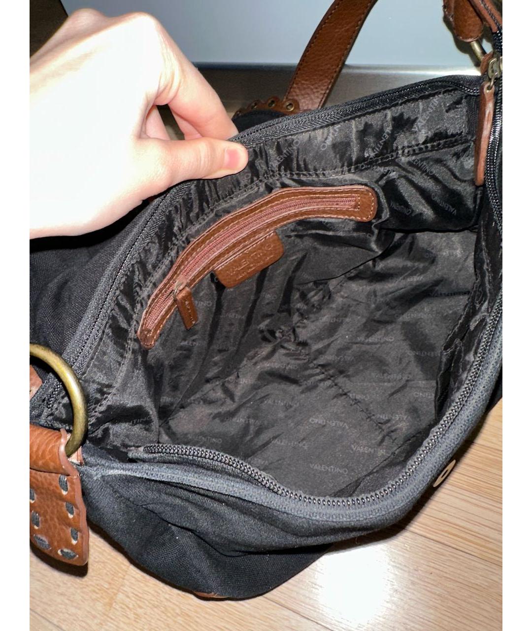 VALENTINO Черная деним сумка через плечо, фото 4