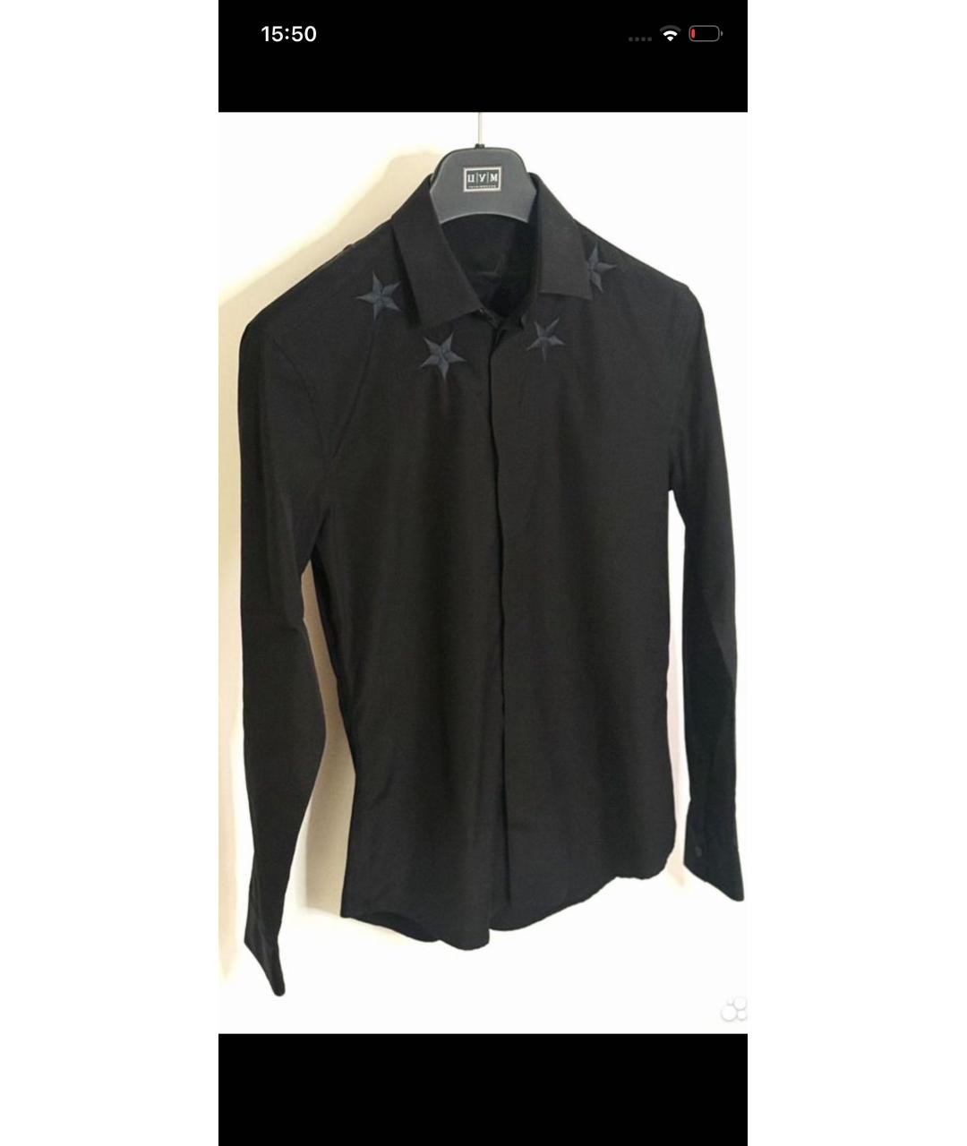 GIVENCHY Черная хлопковая классическая рубашка, фото 2