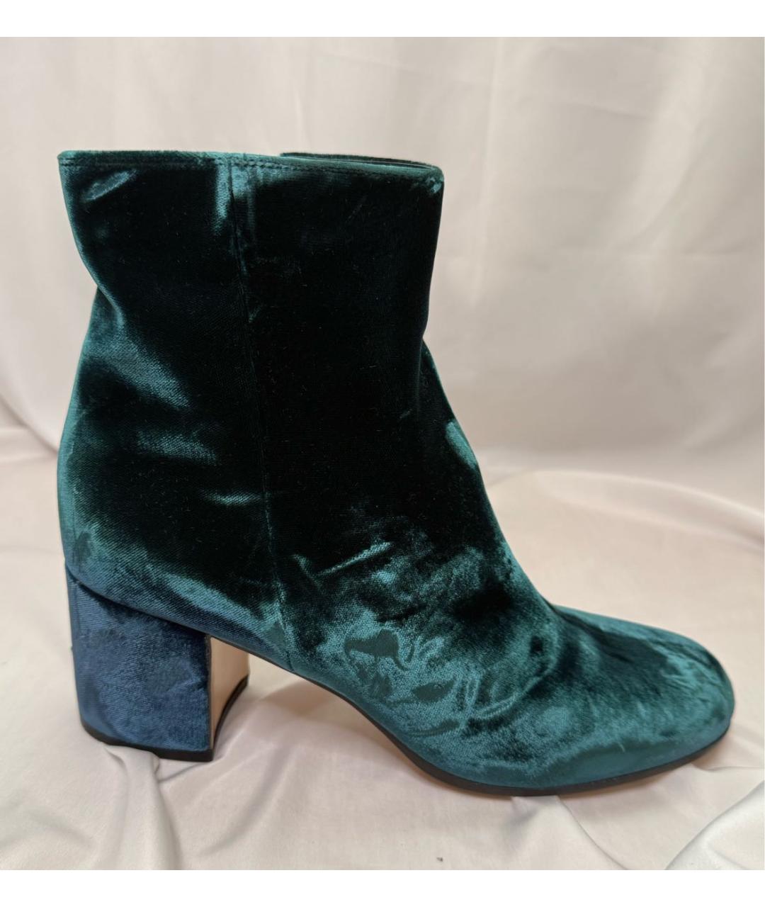 GIANVITO ROSSI Зеленые бархатные ботильоны, фото 9