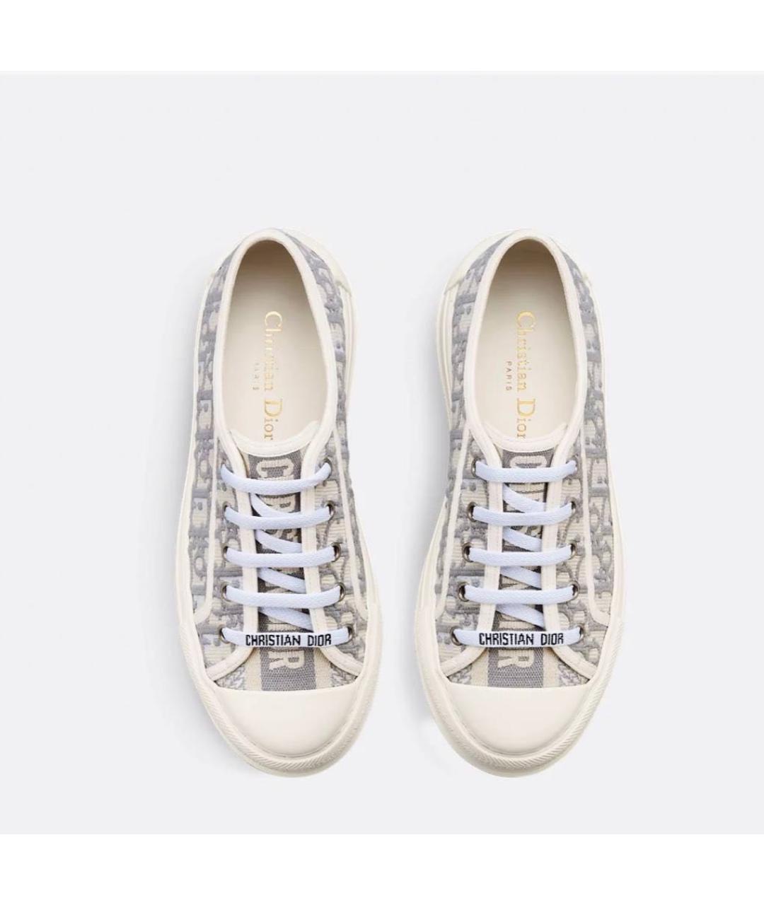 CHRISTIAN DIOR Серые текстильные кроссовки, фото 4