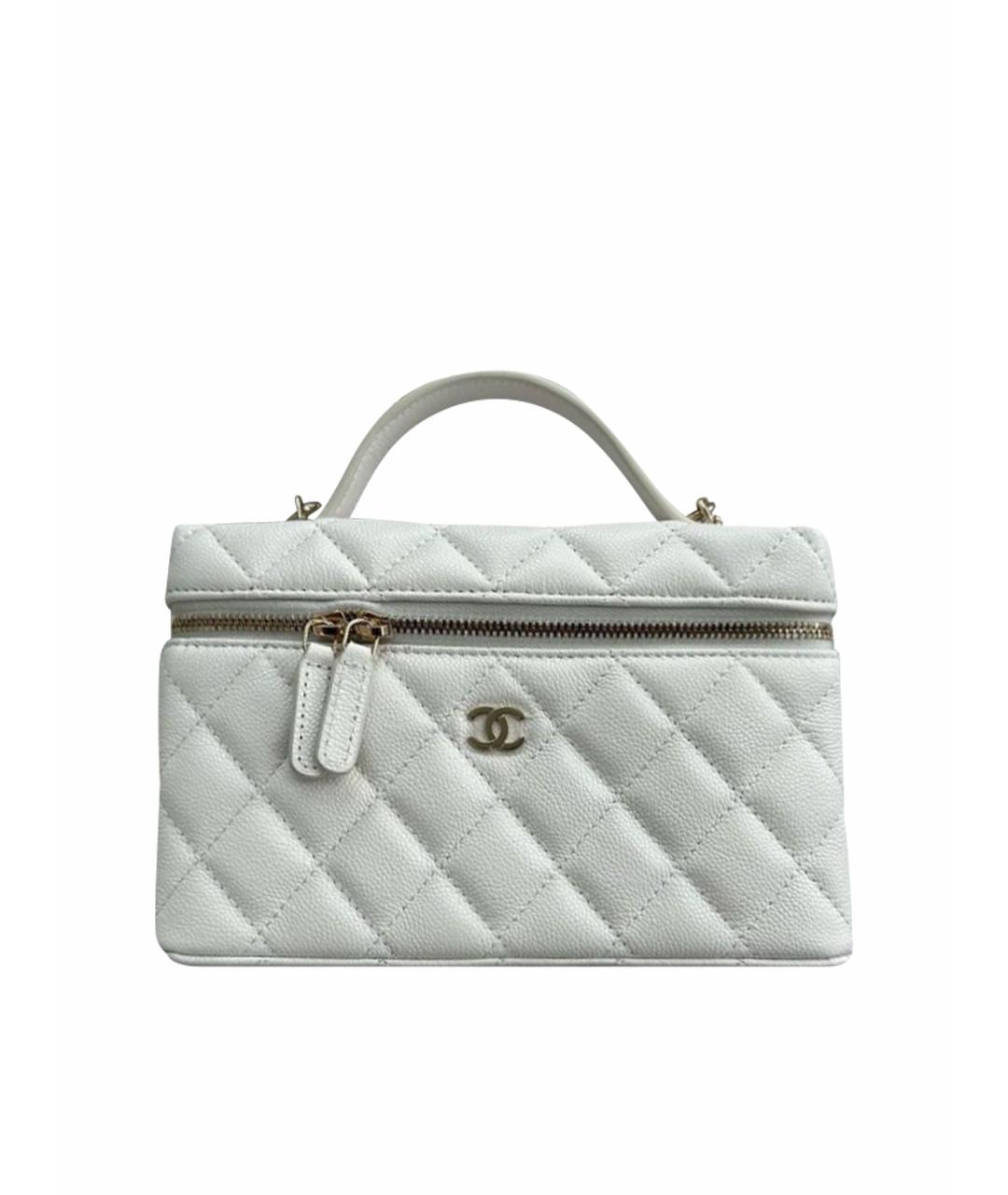 CHANEL Белая кожаная сумка через плечо, фото 1