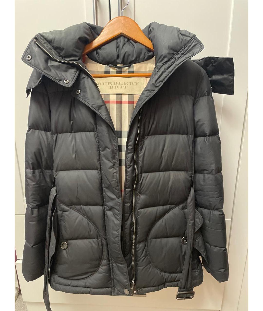 BURBERRY Черный полиэстеровый пуховик, фото 5