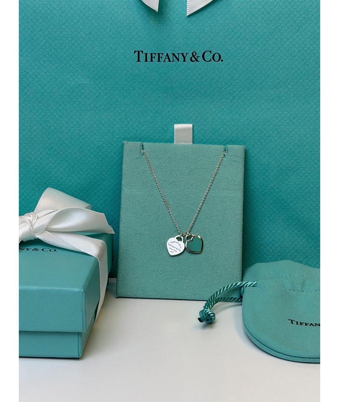 TIFFANY&CO Бирюзовая серебряная подвеска, фото 3