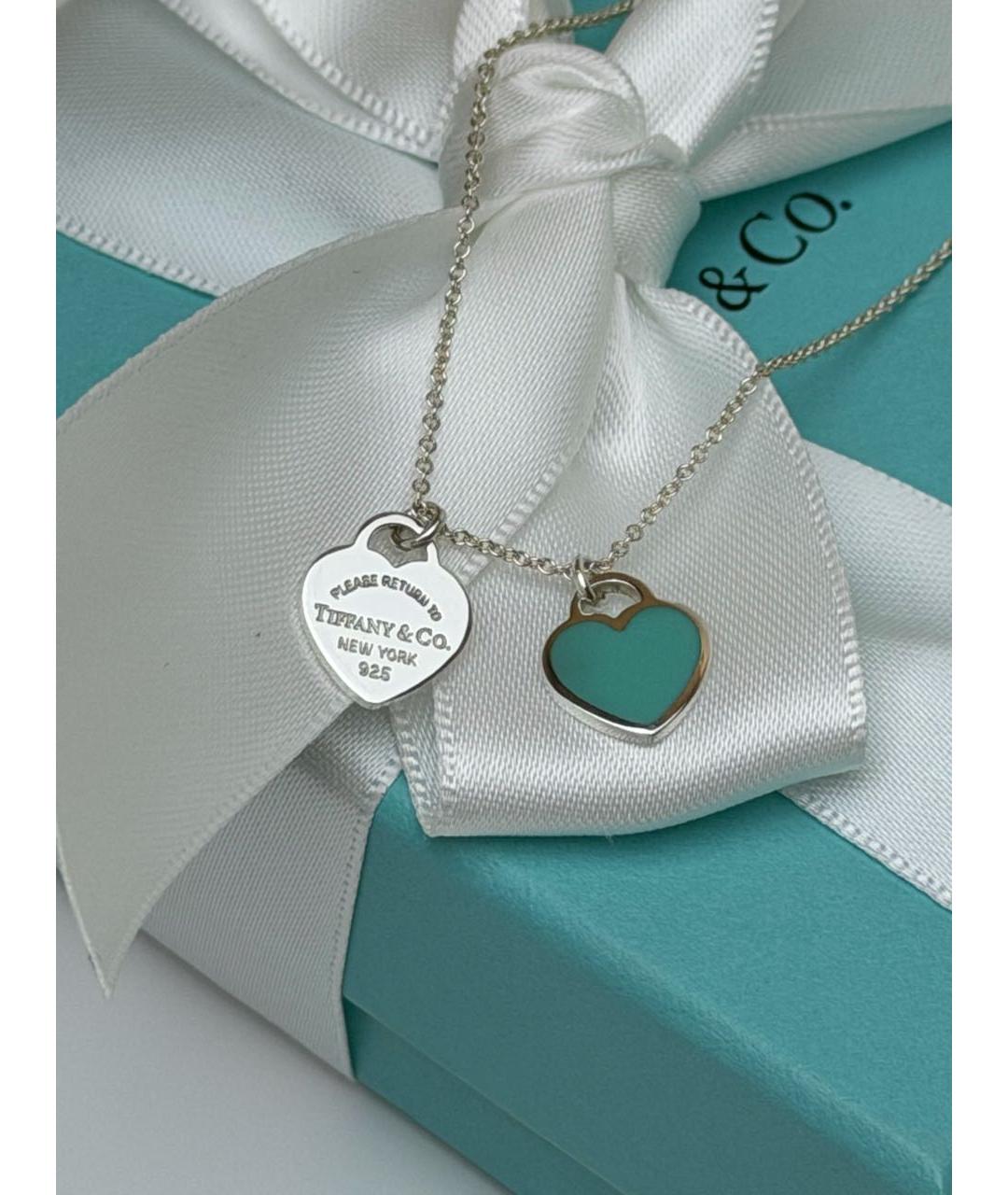 TIFFANY&CO Бирюзовая серебряная подвеска, фото 4