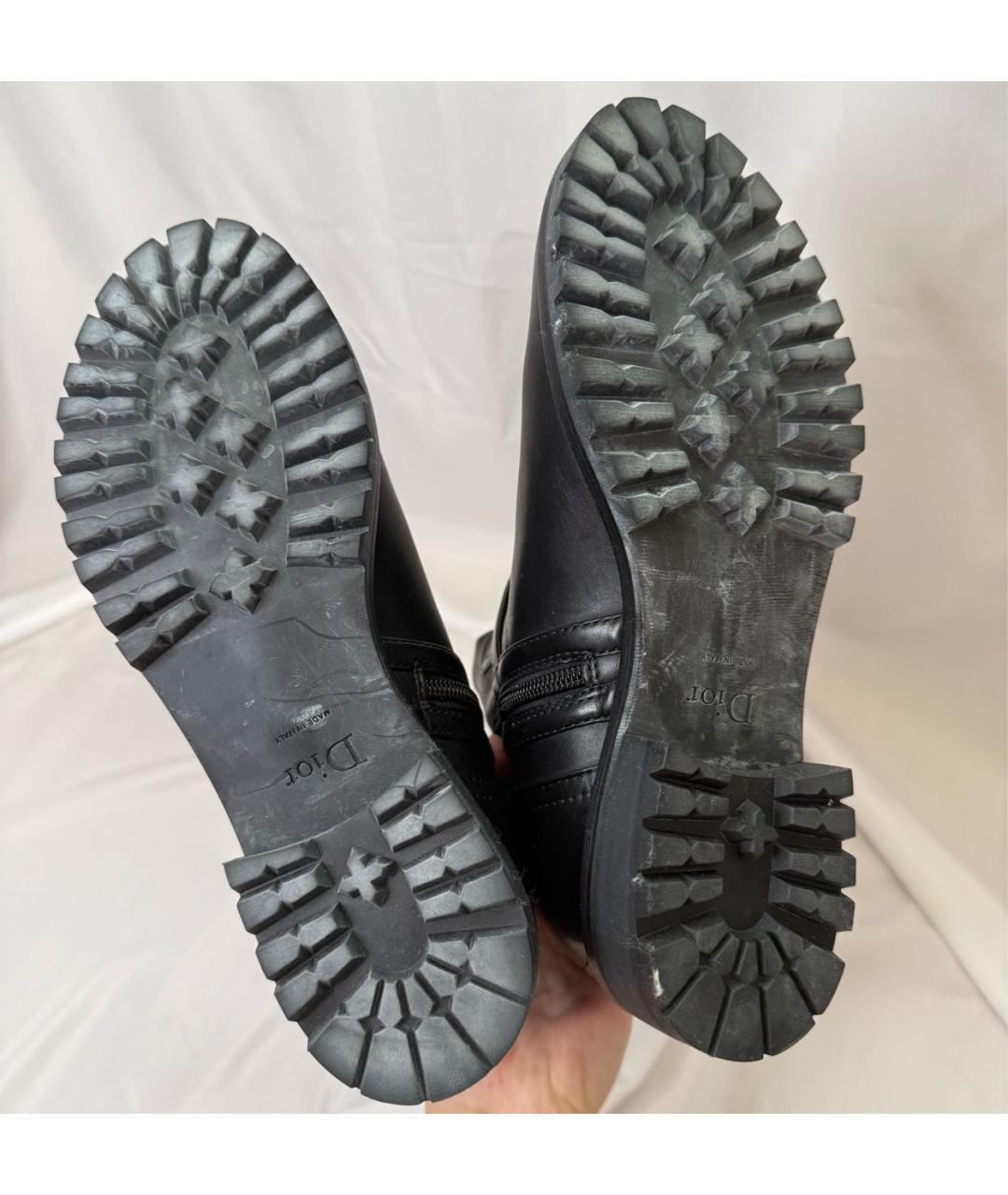 CHRISTIAN DIOR Черные кожаные полусапоги, фото 7