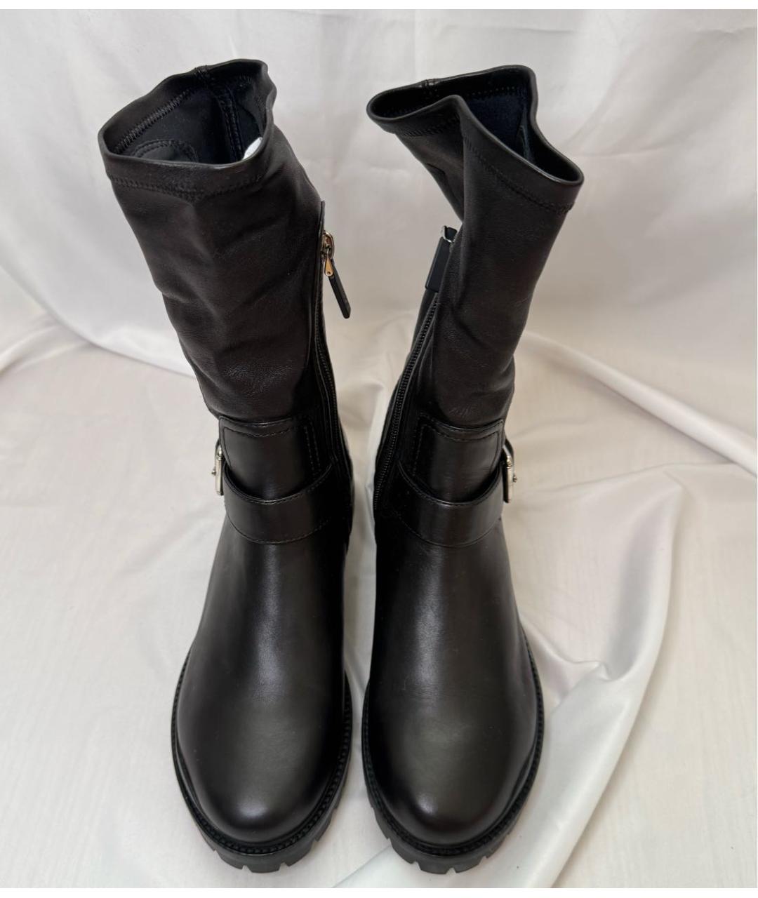 CHRISTIAN DIOR Черные кожаные полусапоги, фото 2