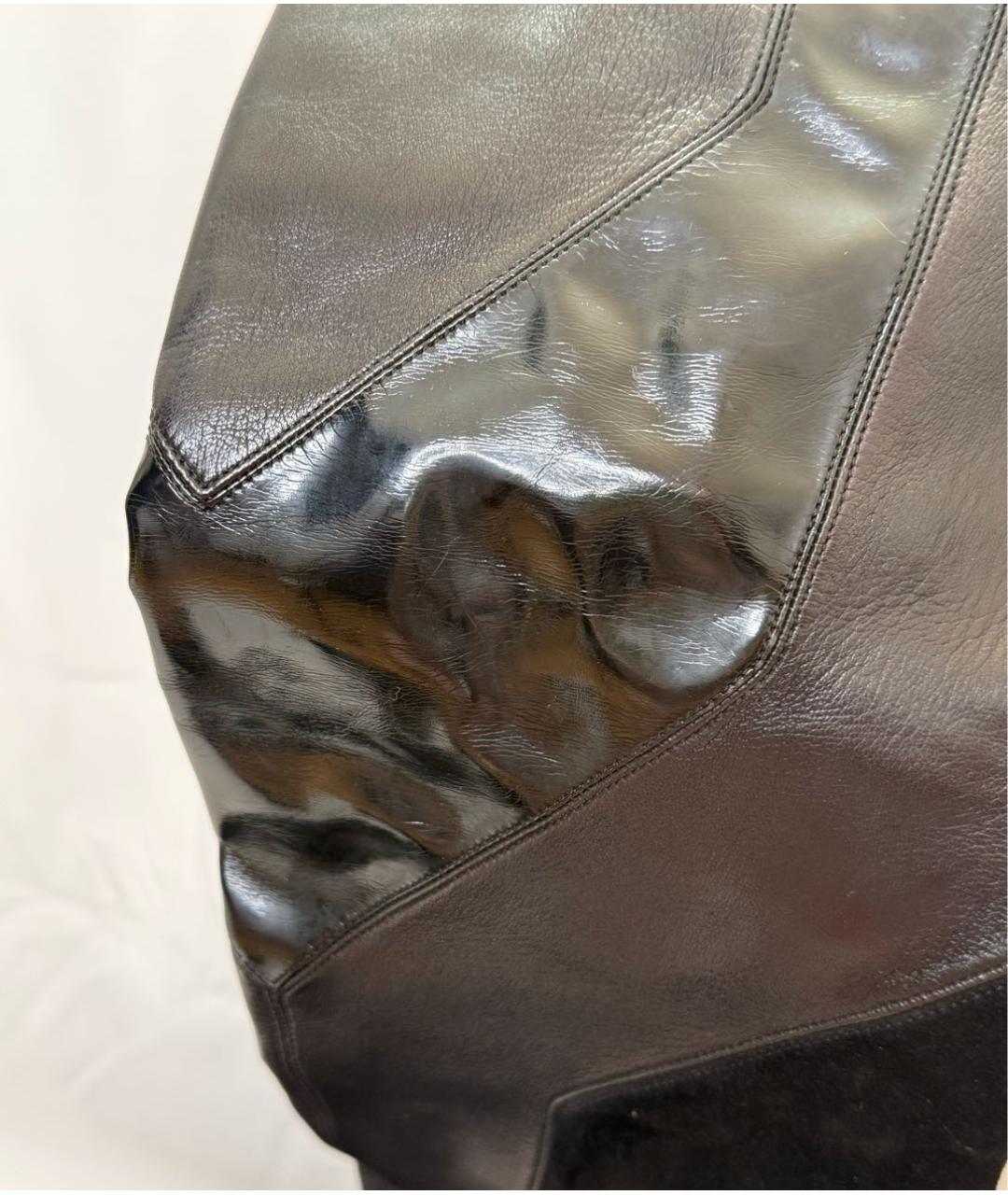 GUCCI Черные кожаные ботфорты, фото 8