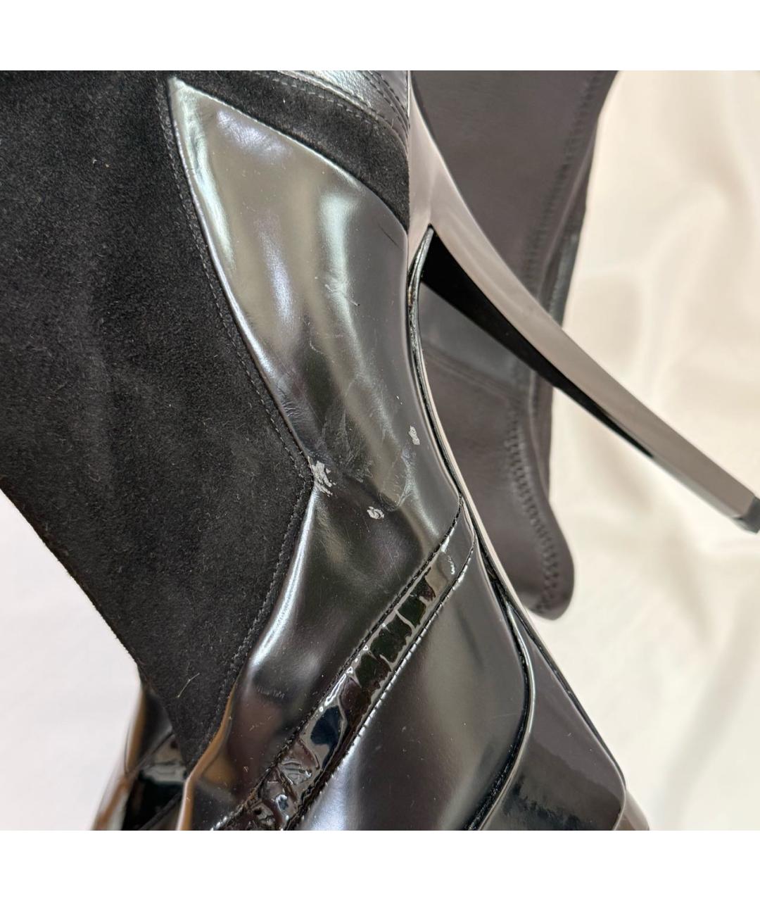 GUCCI Черные кожаные ботфорты, фото 4