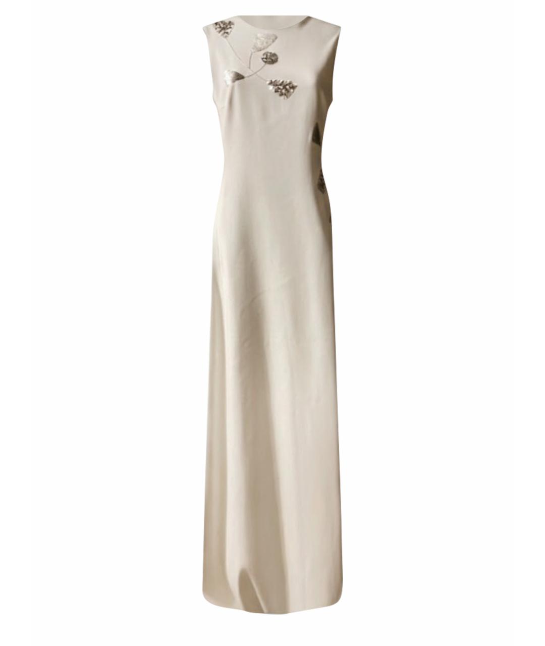 ESCADA Бежевое шелковое вечернее платье, фото 1