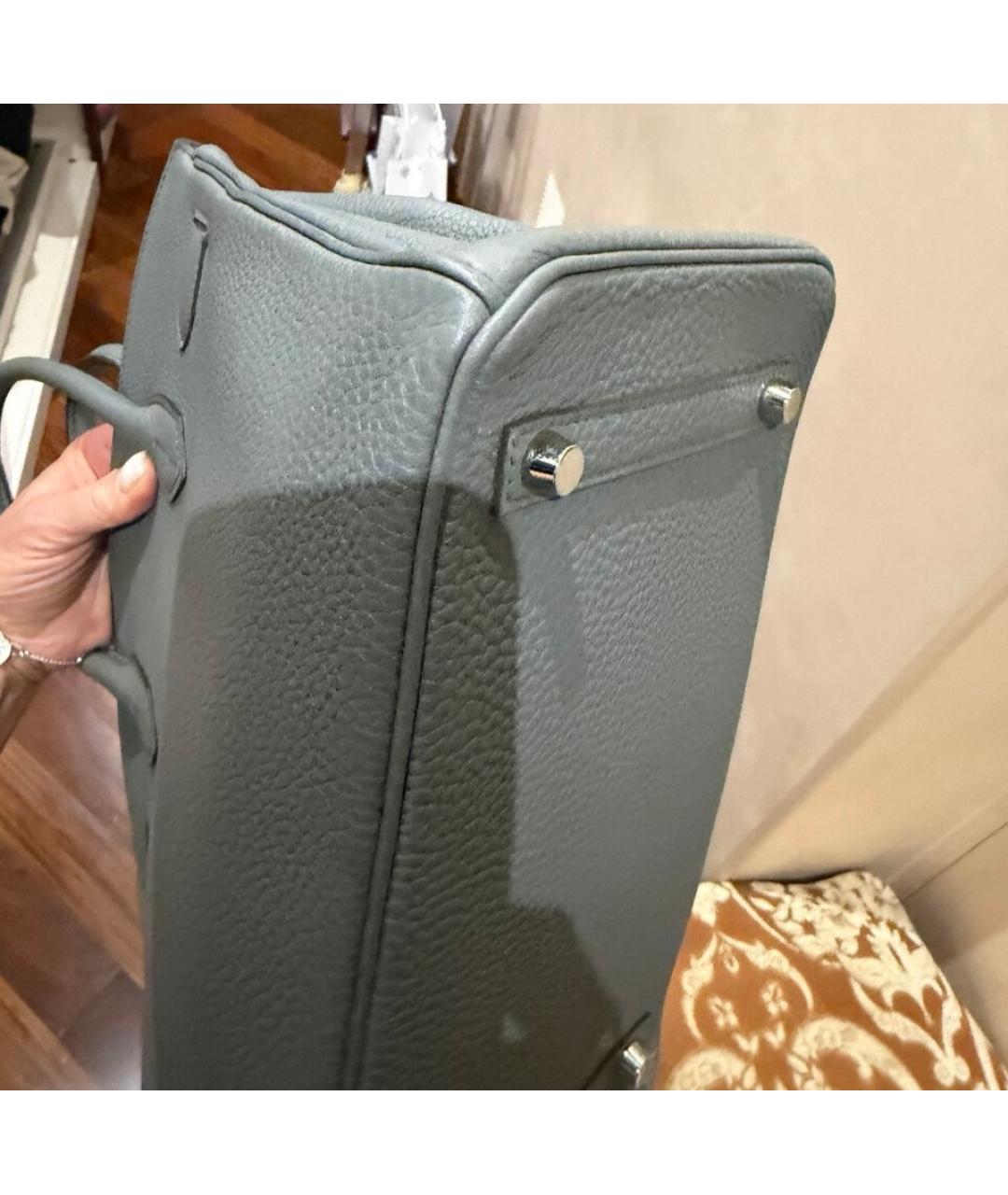 HERMES Кожаная сумка с короткими ручками, фото 4