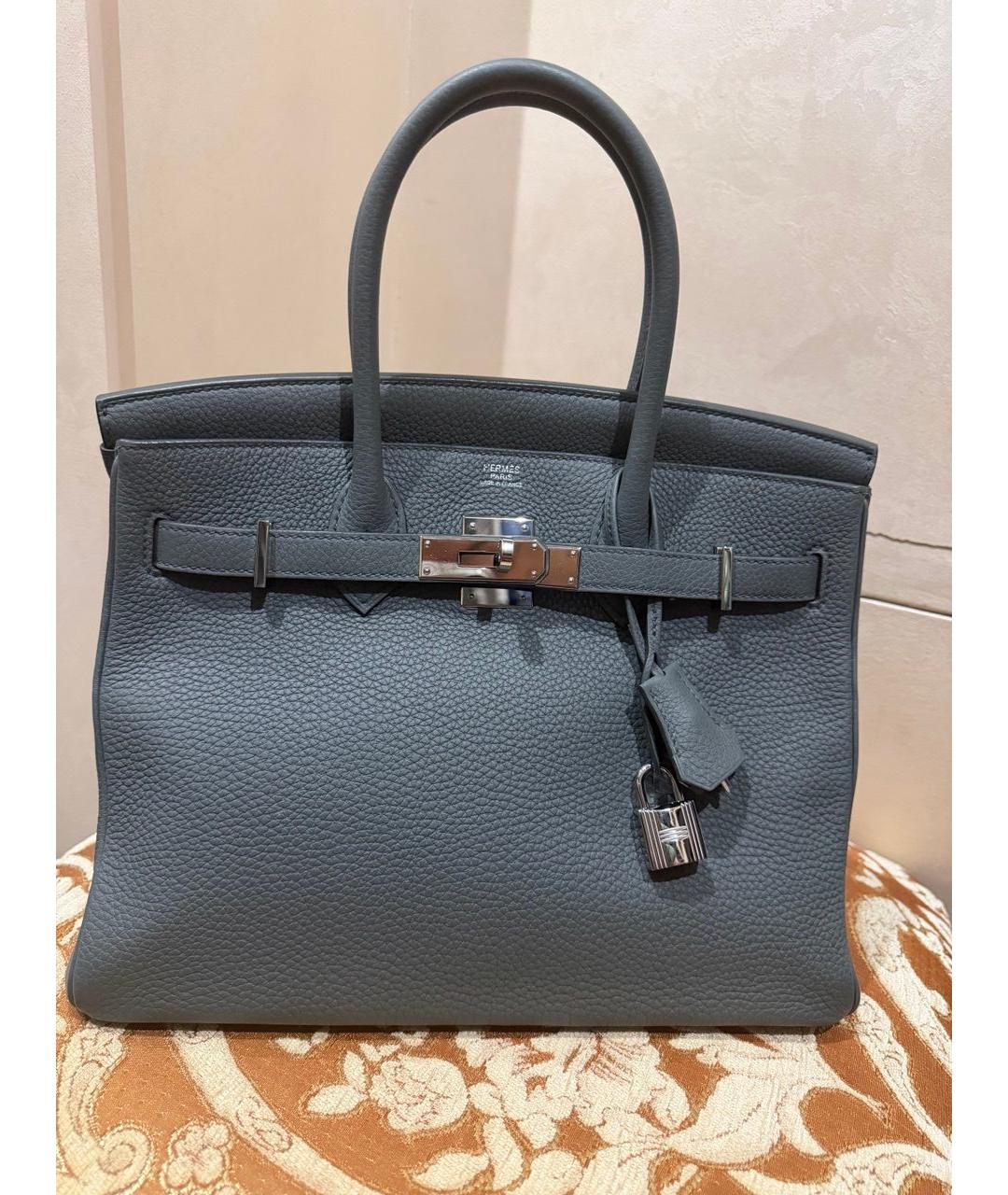 HERMES Кожаная сумка с короткими ручками, фото 5