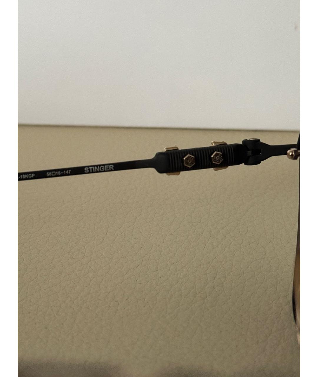 CHROME HEARTS Черные металлические солнцезащитные очки, фото 8